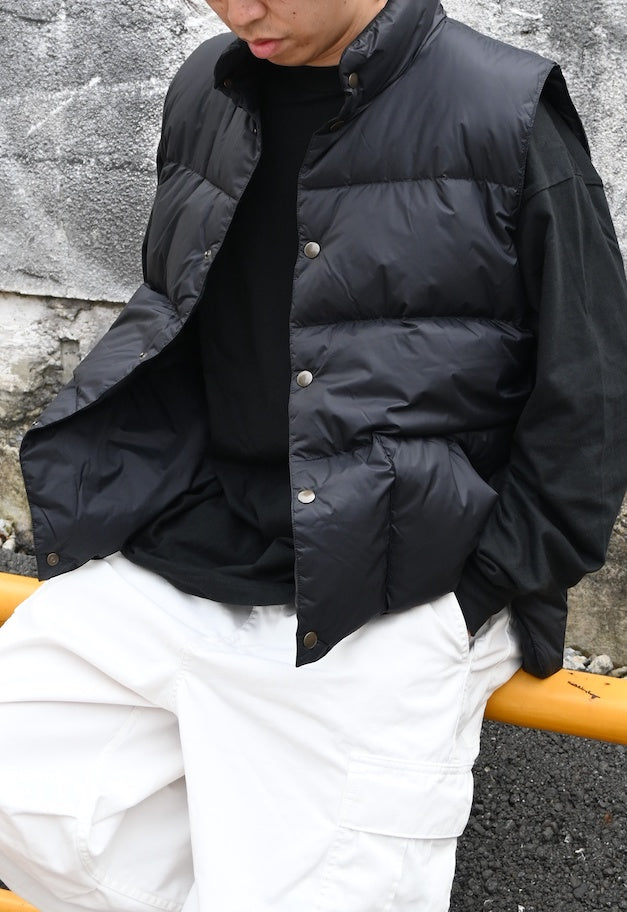 ◆[バイバック保証] RUSSELL ATHLETIC Recycled Down Vest【残りMOSS/L/1点】
