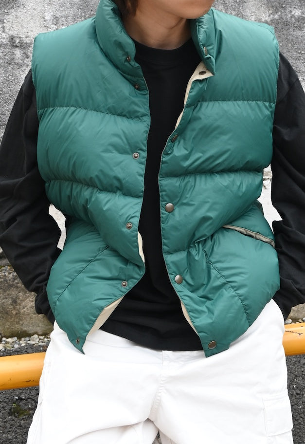 ◆[バイバック保証] RUSSELL ATHLETIC Recycled Down Vest【残りMOSS/L/1点】