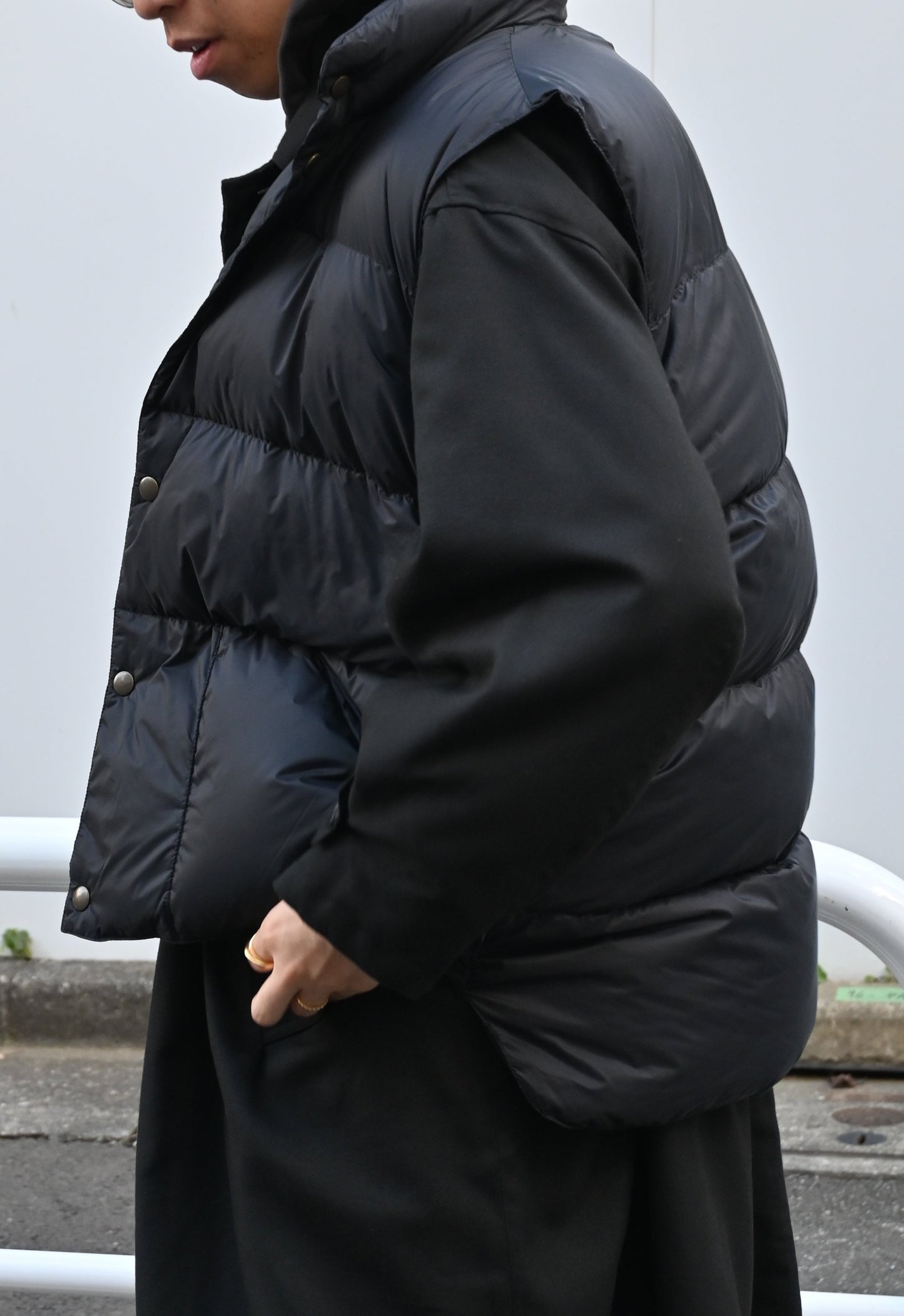 ◆[バイバック保証] RUSSELL ATHLETIC Recycled Down Vest【残りMOSS/L/1点】