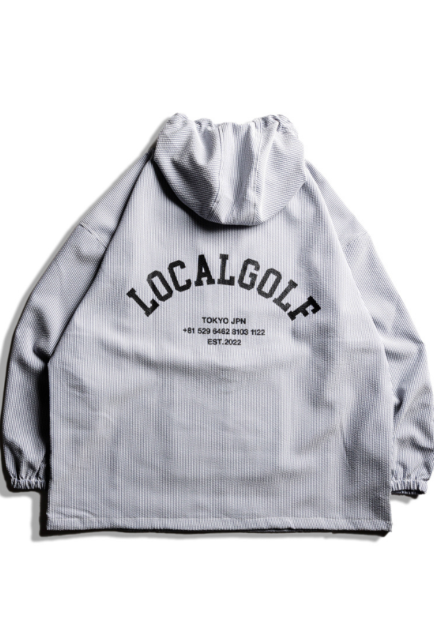 Local GOLF BD Arch Seersucker Anorak JK【残りBLACK1点】