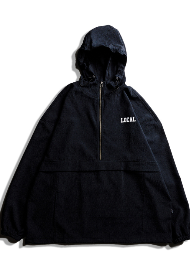 Local GOLF BD Arch Seersucker Anorak JK【残りBLACK1点】