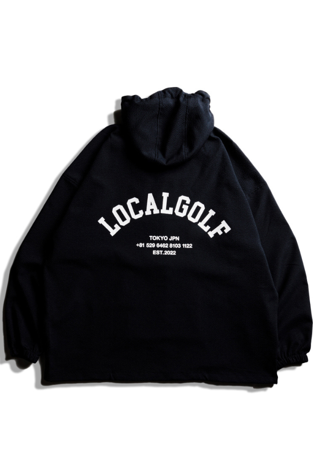 Local GOLF BD Arch Seersucker Anorak JK【残りBLACK1点】