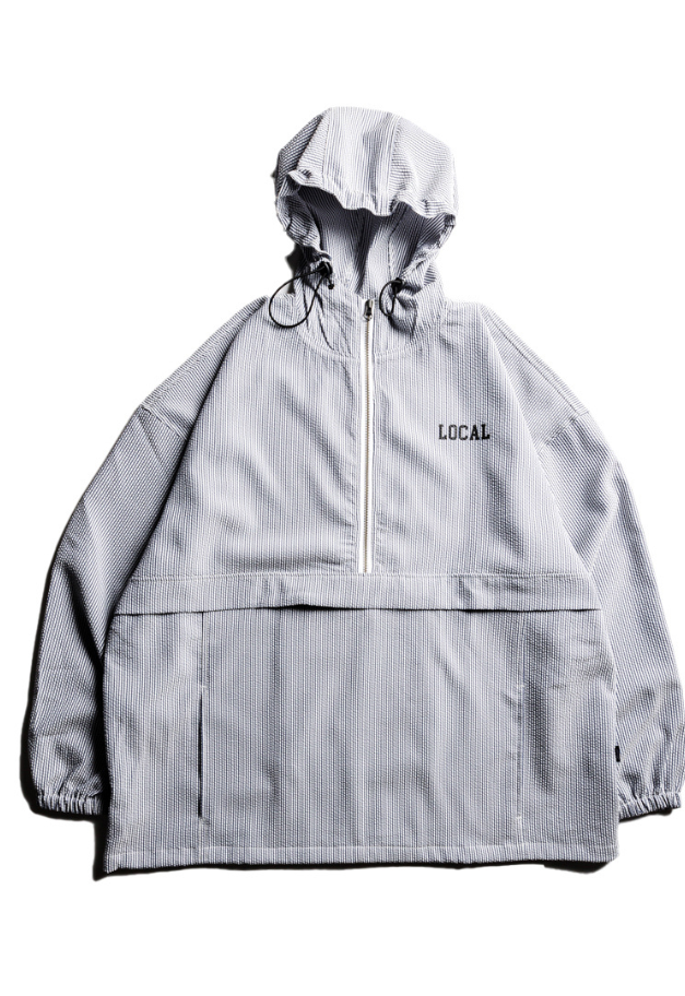 Local GOLF BD Arch Seersucker Anorak JK【残りBLACK1点】