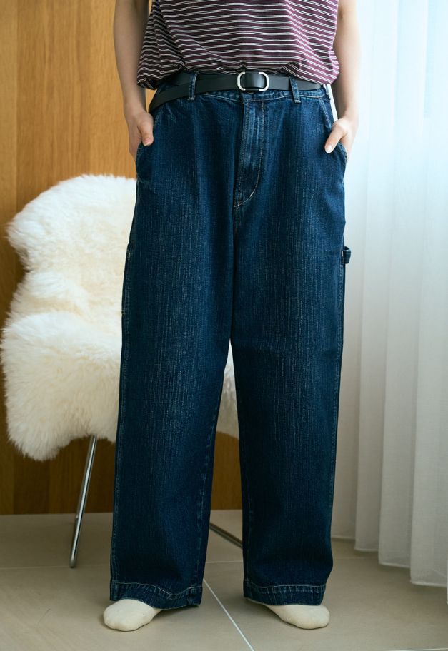 PORTER CLASSIC STEINBECK DENIM PAINTER PANTS【NAVY/UNISEX  残S1点】