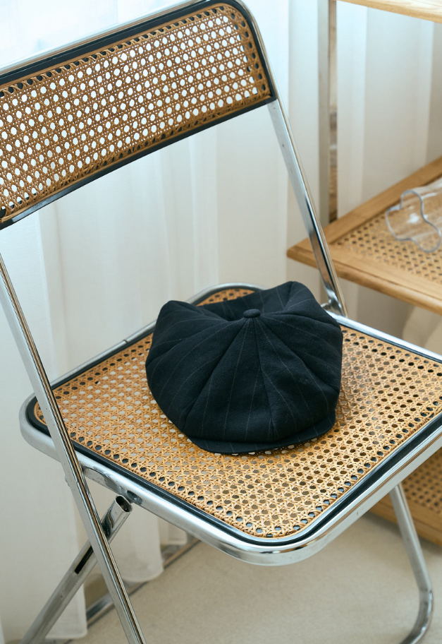 PORTER CLASSIC PIN STRIPE LINEN COTTON CASQUETTE【UNISEX/残M BL.NA L BL各1点】