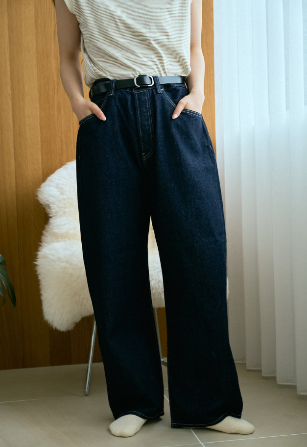 PORTER CLASSIC STEINBECK DENIM PANTS【DARK NAVY/UNISEX 残各1点】
