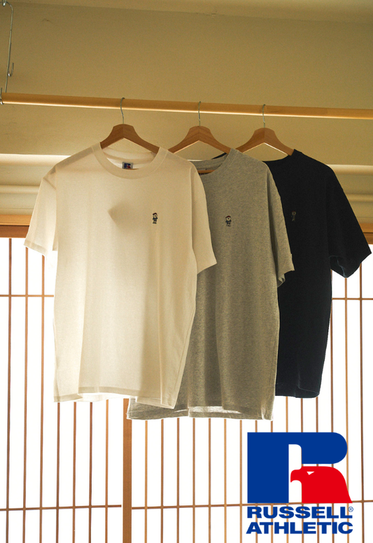 pocotan【別注/RESTOCK】RUSSELL ATHLETIC 刺繍Tシャツ