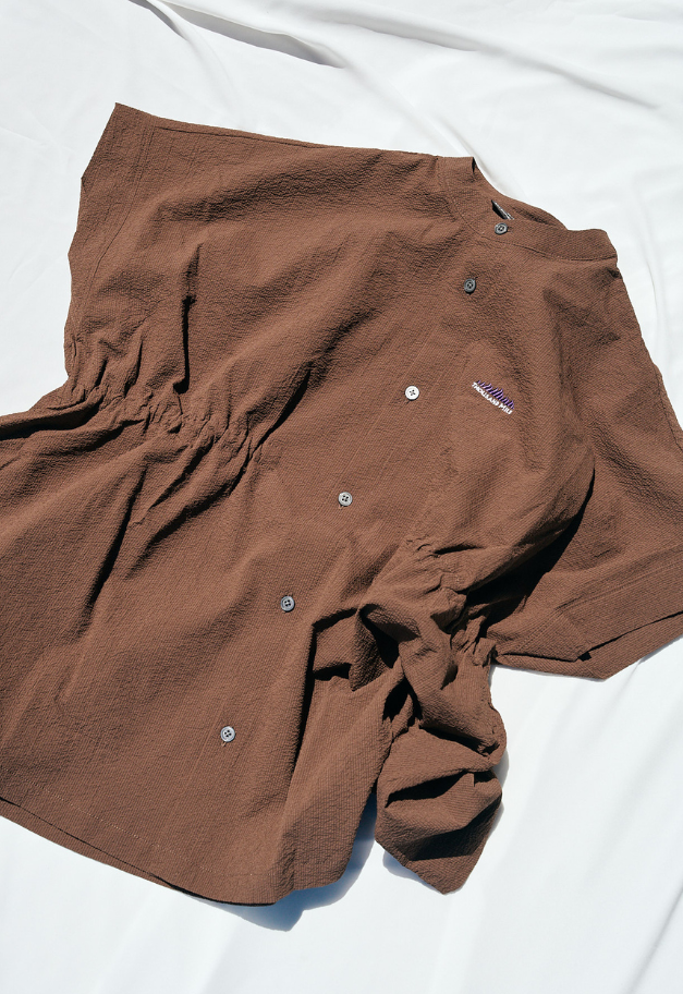 THOUSANDMILE [L's]WAIST DRAWCODE SHIRT SEERSUCKER【BR 1点】