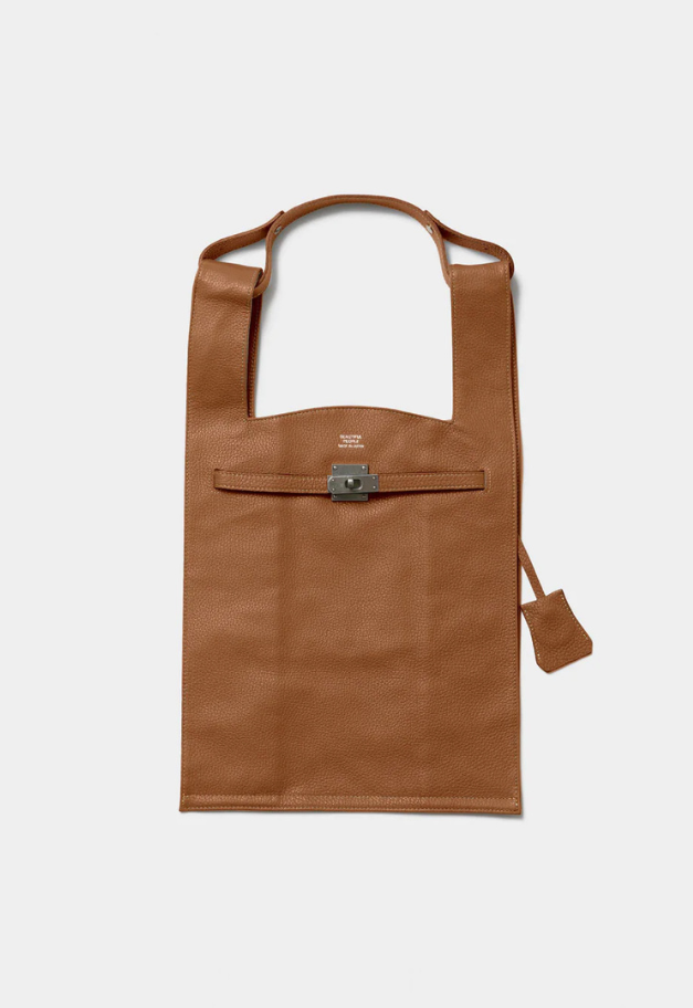 beautiful people【renewal】large market bag in shrink leather