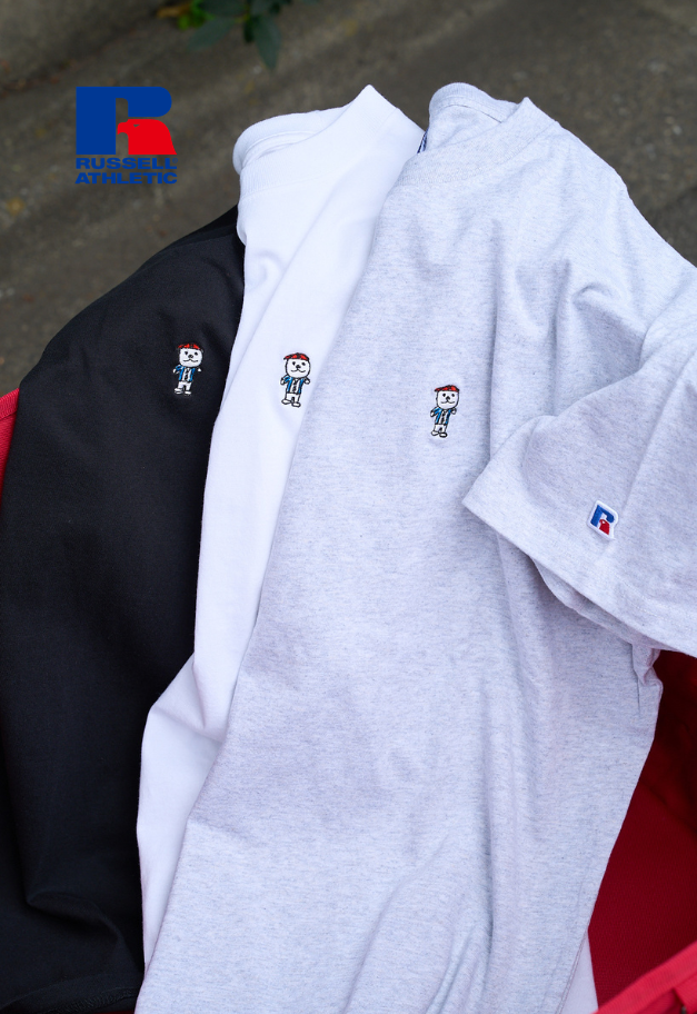 pocotan【別注/RESTOCK】RUSSELL ATHLETIC 刺繍Tシャツ
